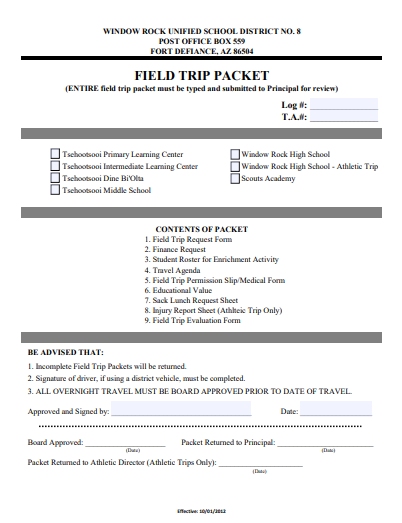 Field Trip Packet